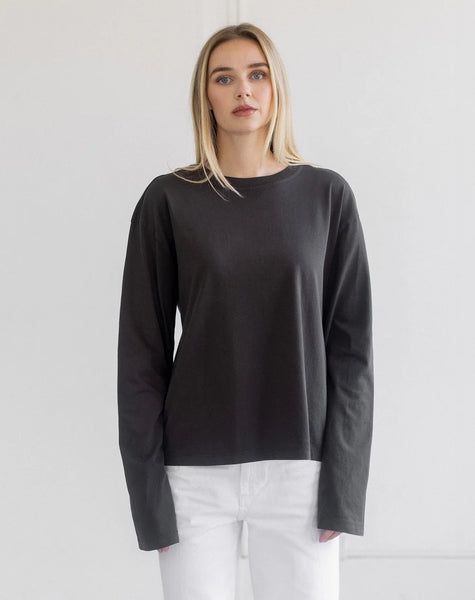 Brunette the Label - Long Sleeve Boxy Tee