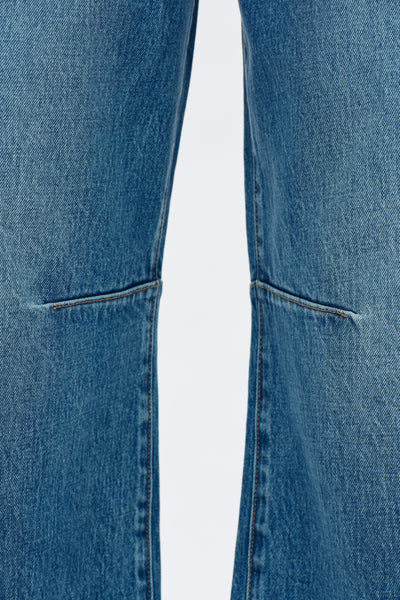 Bayeas - Mid Rise Drop Crotch Barrel Denim