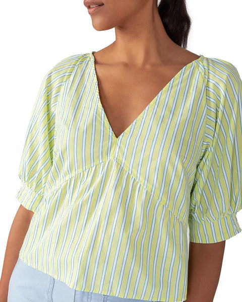 SANCTUARY - V-Neck Poplin Top