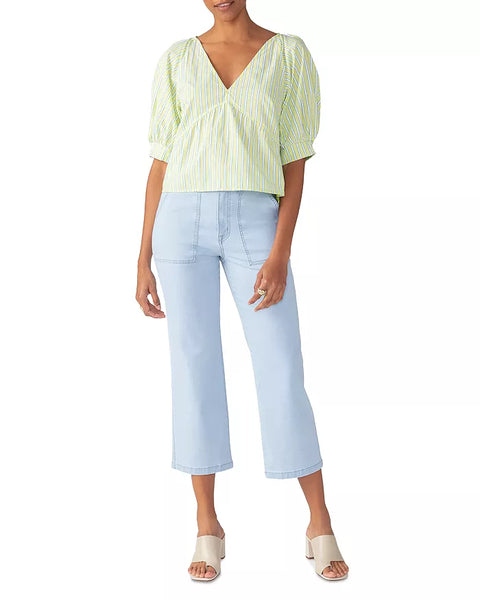 SANCTUARY - V-Neck Poplin Top