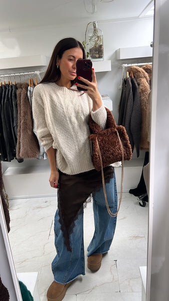 Asymmetrical Lace Slip Dress