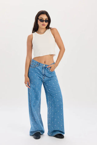 Daze - The wanderer Mid Rise Palazzo Jean