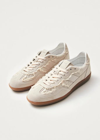 Alohas - 490 Cream Crochet Leather Sneakers