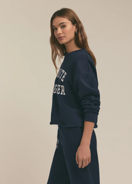 Favorite Daughter - Cropped Collegiate Sweatshirt