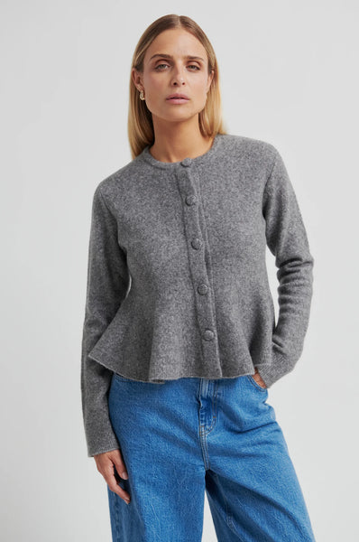 Second Female - Hiva Peplum Knit Cardigan
