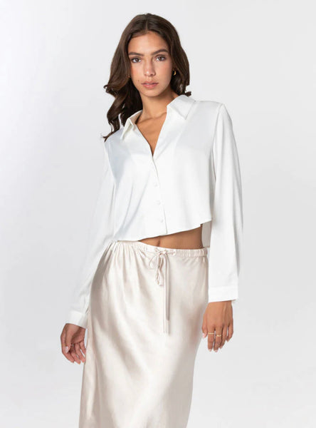 C’est Moi - Satin Cropped Blouse