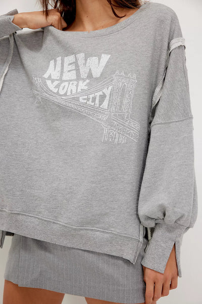 Free People - Graphic Camden Sweatshirt New York