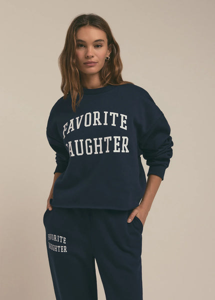 Favorite Daughter - Cropped Collegiate Sweatshirt