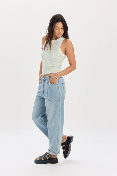 Daze - The Villa Drawstring Barrel Jean