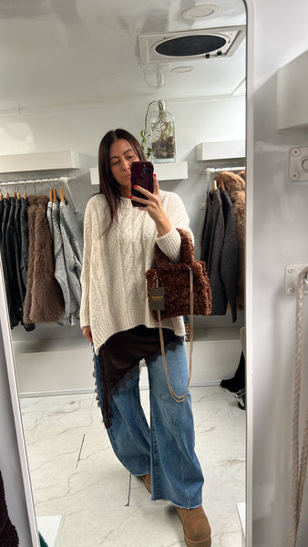 Asymmetrical Lace Slip Dress