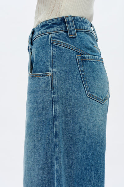 Bayeas - Mid Rise Drop Crotch Barrel Denim