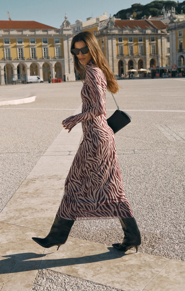 Z Supply - Sevilla Zebra Mesh Midi Dress