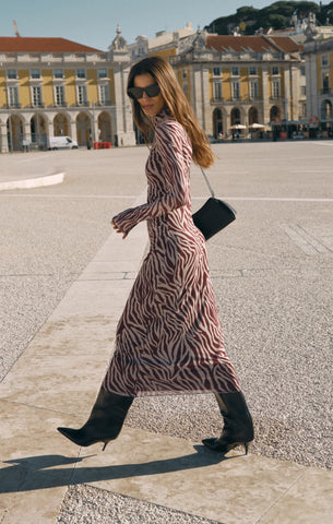 Z Supply - Sevilla Zebra Mesh Midi Dress