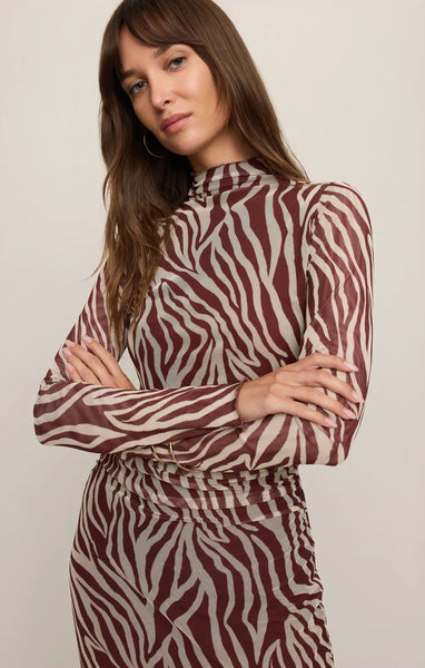 Z Supply - Sevilla Zebra Mesh Midi Dress