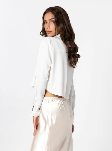 C’est Moi - Satin Cropped Blouse