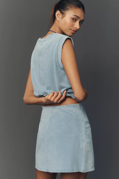Z Supply - Sora Jersey Denim Mini Skirt