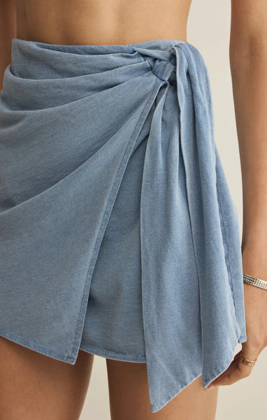 Z Supply - Sora Jersey Denim Mini Skirt