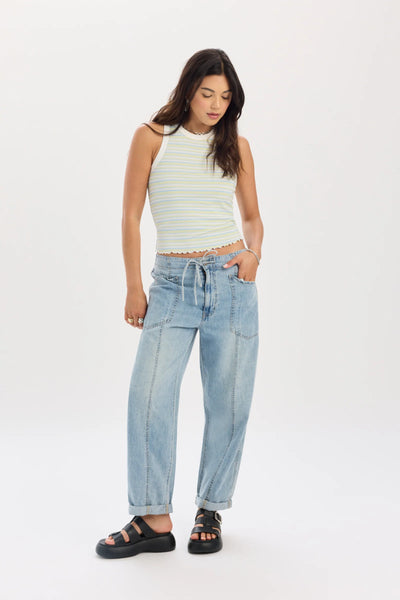 Daze - The Villa Drawstring Barrel Jean