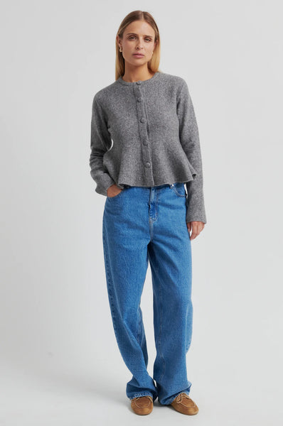Second Female - Hiva Peplum Knit Cardigan