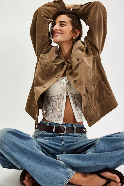 Free People - Night Ranch Vegan Suede Jacket