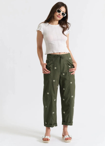 DAZE - Villa Drawstring Barrel Leg Pant