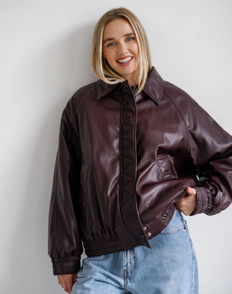 Brunette the Label - Oversized Bomber Jacket