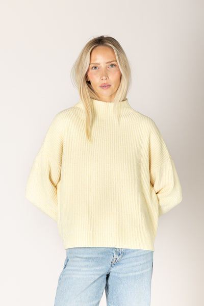 Lyla & Luxe - Evolet Mock Neck Rib Sweater