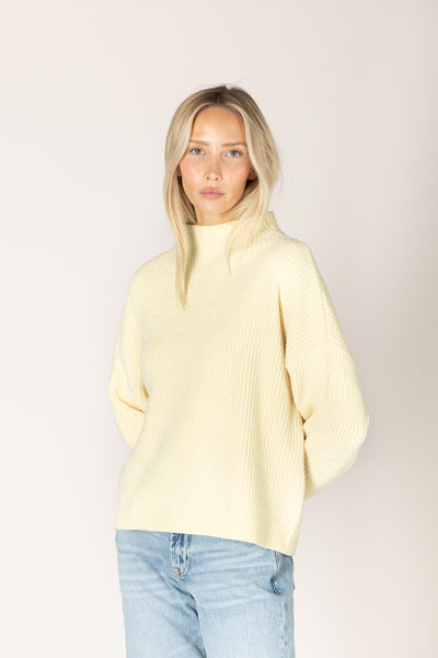 Lyla & Luxe - Evolet Mock Neck Rib Sweater