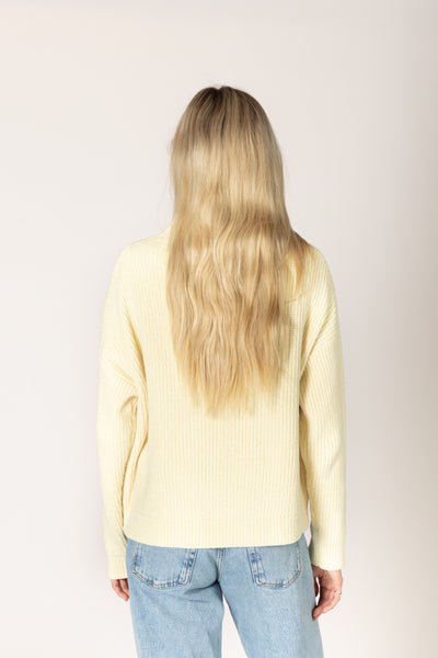Lyla & Luxe - Evolet Mock Neck Rib Sweater