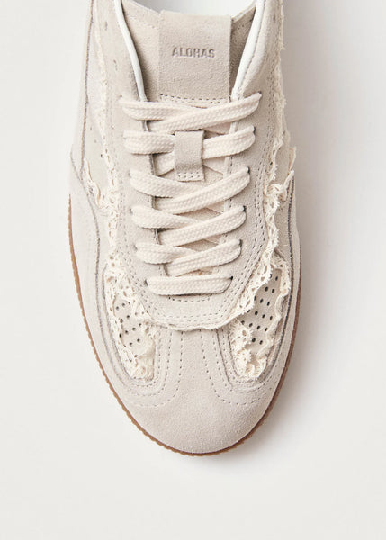 Alohas - 490 Cream Crochet Leather Sneakers