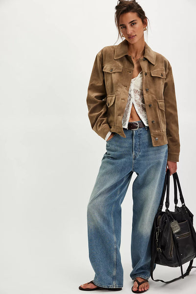 Free People - Night Ranch Vegan Suede Jacket