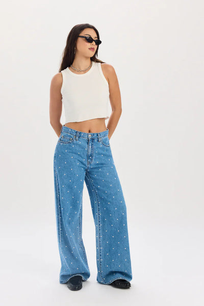 Daze - The wanderer Mid Rise Palazzo Jean