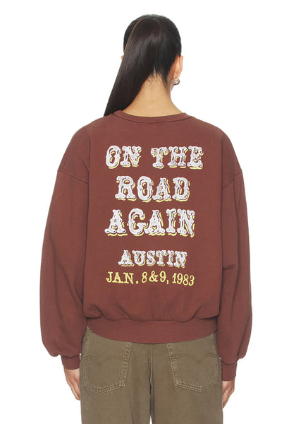 DAYDREAMER LA - Willie Nelson In Austin Oversized Crewneck Sweatshirt