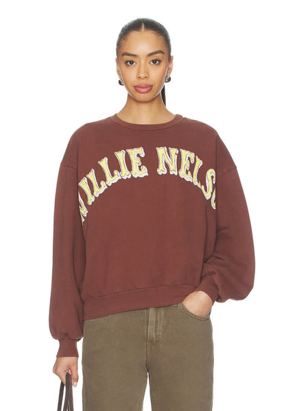 DAYDREAMER LA - Willie Nelson In Austin Oversized Crewneck Sweatshirt