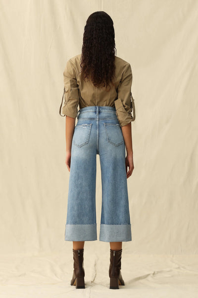 Bayeas - High Rise Wide Leg Crop