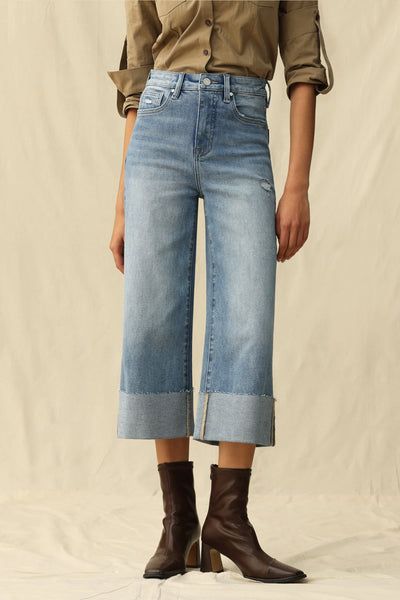 Bayeas - High Rise Wide Leg Crop