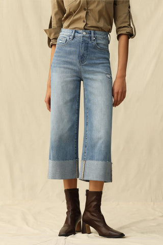 Bayeas - High Rise Wide Leg Crop