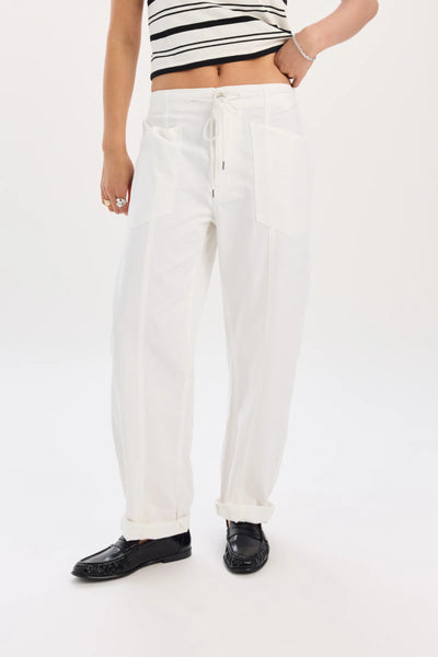 Daze - Villa Drawstring Barrel Leg Denim