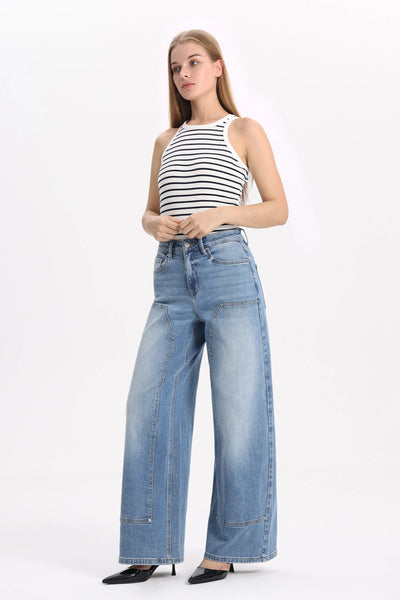 Bayeas - High Rise Barrel Jean