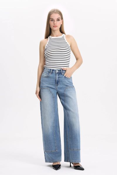 Bayeas - High Rise Barrel Jean