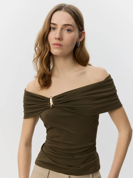 Sofie Schnoor - Sinkasw Off Shoulder Jersey Top