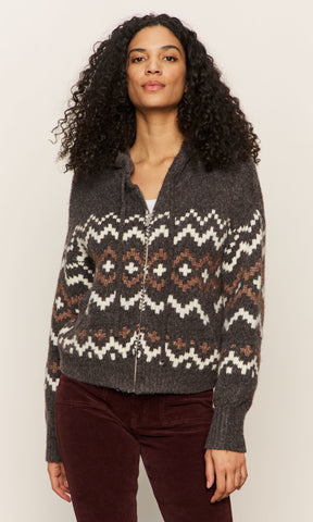 Sanctuary - Fairisle Zip Up Hoodie