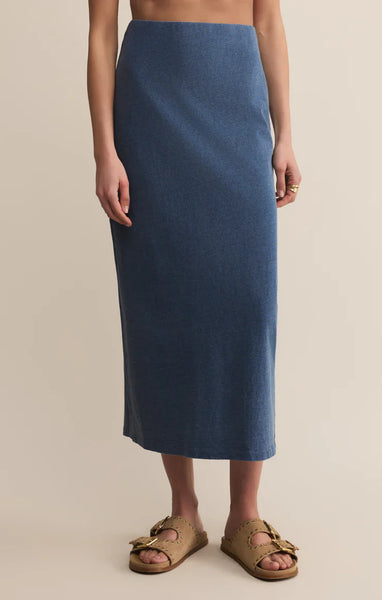 Z Supply - Gail Jersey Denim Midi Skirt