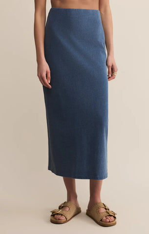 Z Supply - Gail Jersey Denim Midi Skirt