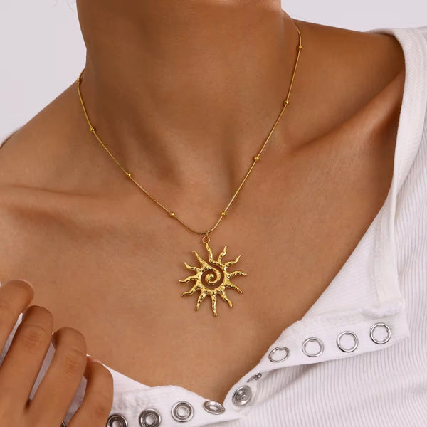 LR - Spiral Sun Pendant