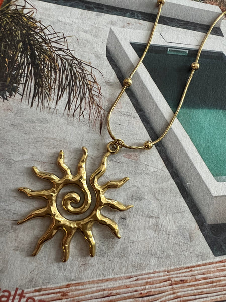 LR - Spiral Sun Pendant