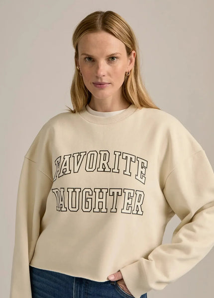 Favorite Daughter - Cropped Collegiate Sweatshirt