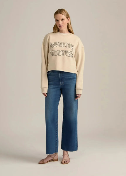 Favorite Daughter - Cropped Collegiate Sweatshirt