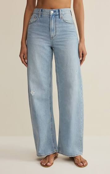 Z Supply - Remi High Rise Bowed Wide Leg Denim