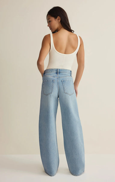 Z Supply - Remi High Rise Bowed Wide Leg Denim